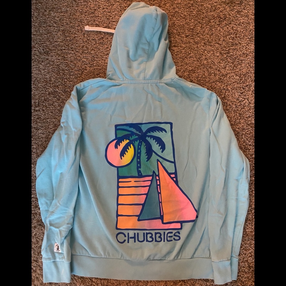 Chubbies Hoodie w/ Full Zipper, Men’s Large